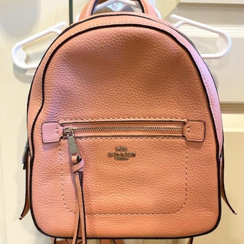 COACH Charlie Backpack in pebbled pink leather NWT